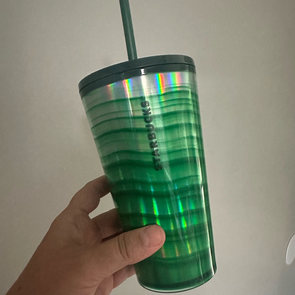 Starbucks Green Irridescent Grande Holiday 2021 Tumbler